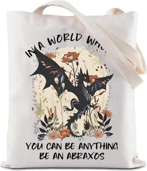 ZJXHPO Abraxos Wildflower Tote Bag Abraxos Lover Reusable Grocery Shopping Bag Novel Shoulder Bag