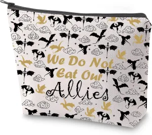 ZJXHPO Fourth Book Cosmetic Bag We Do Not Eat Our Allies Makeup Bag With Zipper Dragon Rider Toiletry Bag (Allies)