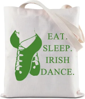 ZJXHPO Irish Dancer Survival Kit - Eat, Sleep, Dance Makeup Bag With Zipper - Irish Dance Lover Gifts for Teachers, Coaches & Teams