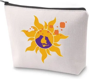 ZJXHPO Princess Cosmetic Bag Fairy Tales Lover Makeup Bag With Zipper Gold Sun Survival Kit (Tang sun)