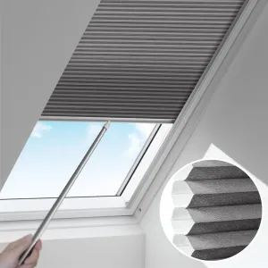 ZSHINE Manual Cellular Window Shades Cordless Honeycomb Blinds Light Filtering Non Blackout and Waterproof Fabric for Skylight Glasshouse (93020N)